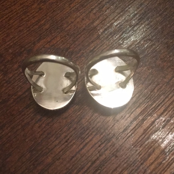 Sterling silver turquoise rings size 8 - Picture 3 of 3